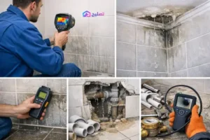 كشف تسربات الحمامات العلامات والأسباب وطرق العلاج بدون تكسير 1 كشف تسربات الحمامات