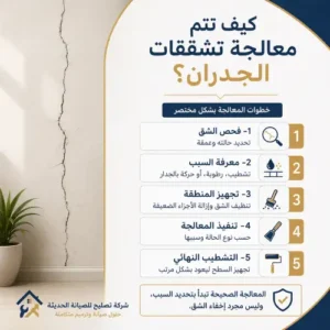 معالجة تشققات الجدران