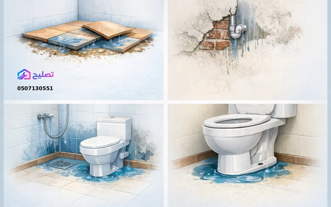 علامات تسرب المياه تحت البلاط