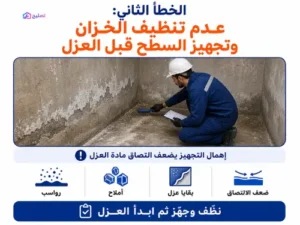 اخطاء عزل خزانات المياه تسبب رجوع المشكلة مرة أخرى 2 اخطاء عزل خزانات المياه