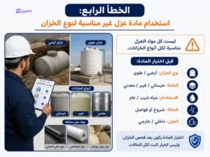 اخطاء عزل خزانات المياه تسبب رجوع المشكلة مرة أخرى 4 اخطاء عزل خزانات المياه
