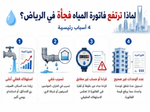 حل ارتفاع فاتورة المياه بالرياض