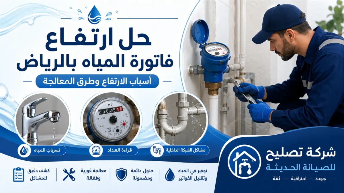 حل ارتفاع فاتورة المياه بالرياض | الأسباب وخطوات الاعتراض الرسمية 1 حل ارتفاع فاتورة المياه بالرياض | الأسباب وخطوات الاعتراض الرسمية