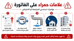 علامات ارتفاع فاتورة المياه