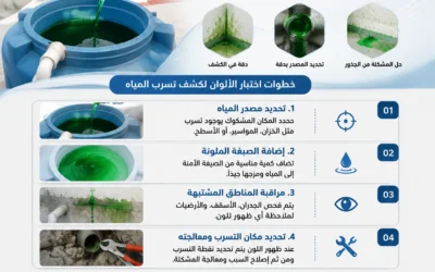 اختبار الالوان لكشف تسرب المياه