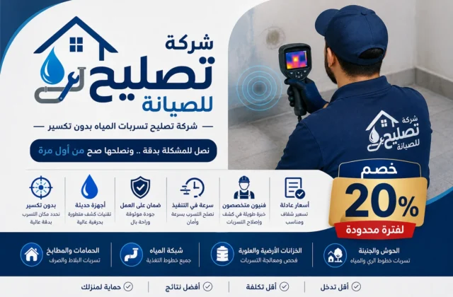 شركة تصليح تسربات المياه بدون تكسير