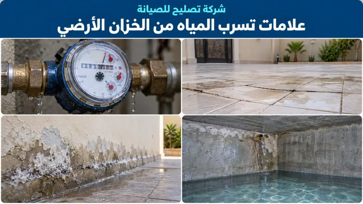 علامات تسرب مياه الخزان الأرضي