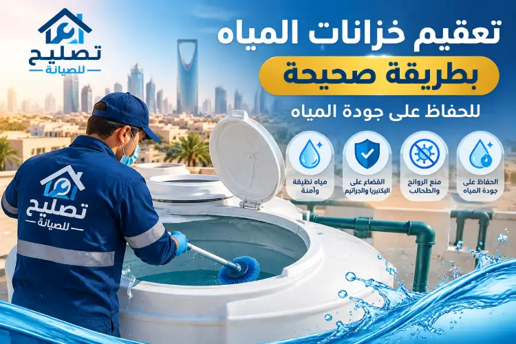 تعقيم خزانات المياه بطريقة صحيحة للحفاظ على جودة المياه